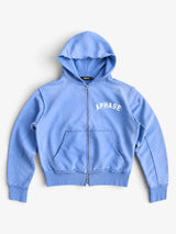 Washed Blue 'Squad' Zip Hoodie