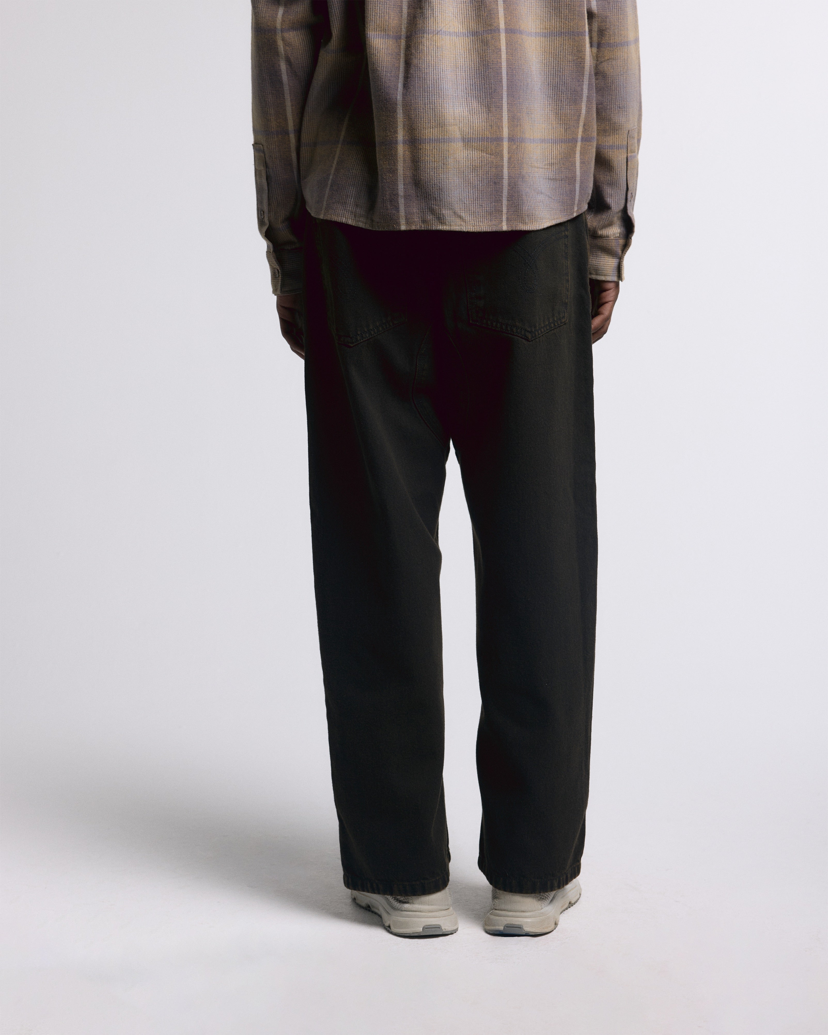 Brown Washed Twill Pants