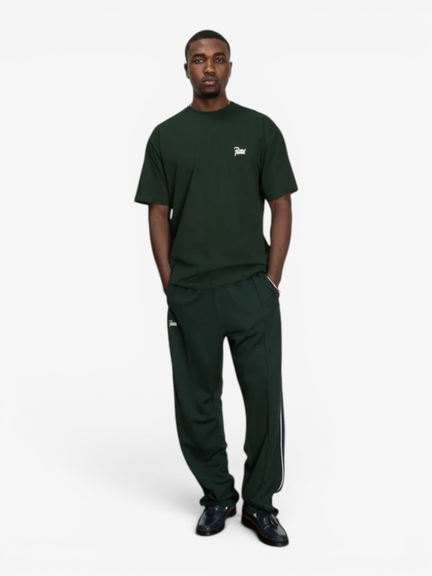 Dark Green 'Script Logo' Tee
