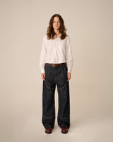 Double Knee Raw Denim Pants