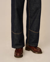 Double Knee Raw Denim Pants