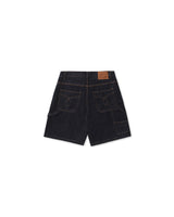 Double Knee Raw Denim Shorts