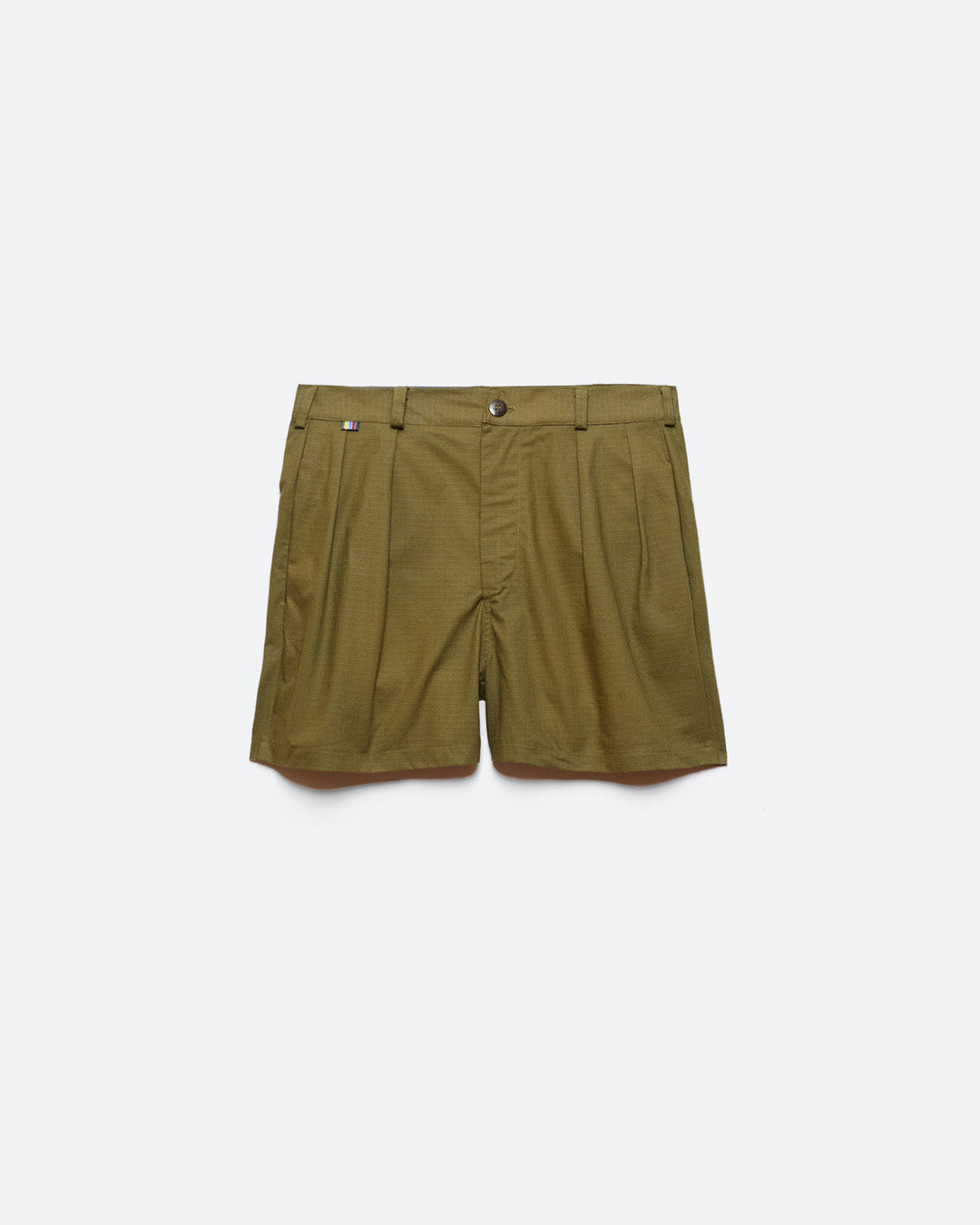 Double Pleat Tailor Shorts Green
