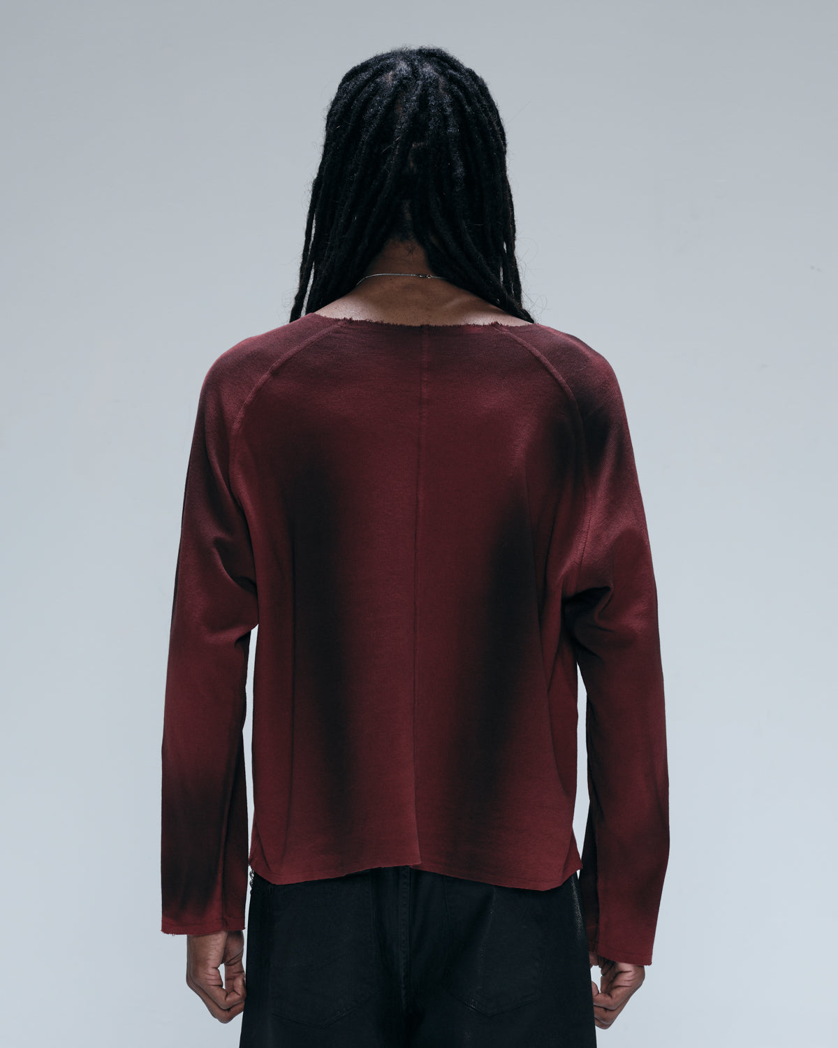 Burgundy 'Stencil' Long Sleeve