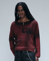 Burgundy 'Stencil' Long Sleeve