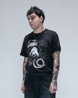 Black Washed 'Gnosis' Regular Gaze Tee