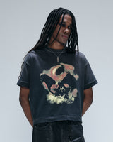 Black Washed 'Deathbird' Boxy Tee