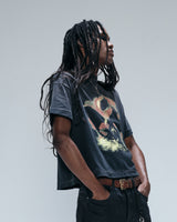 Black Washed 'Deathbird' Boxy Tee