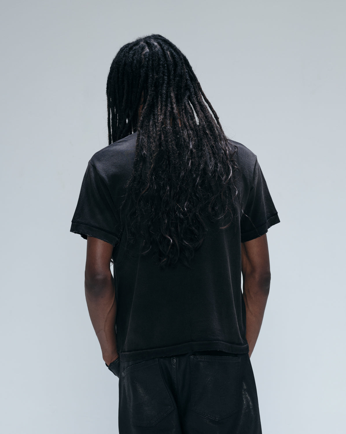 Black Washed 'Goat' Regular Gaze Tee