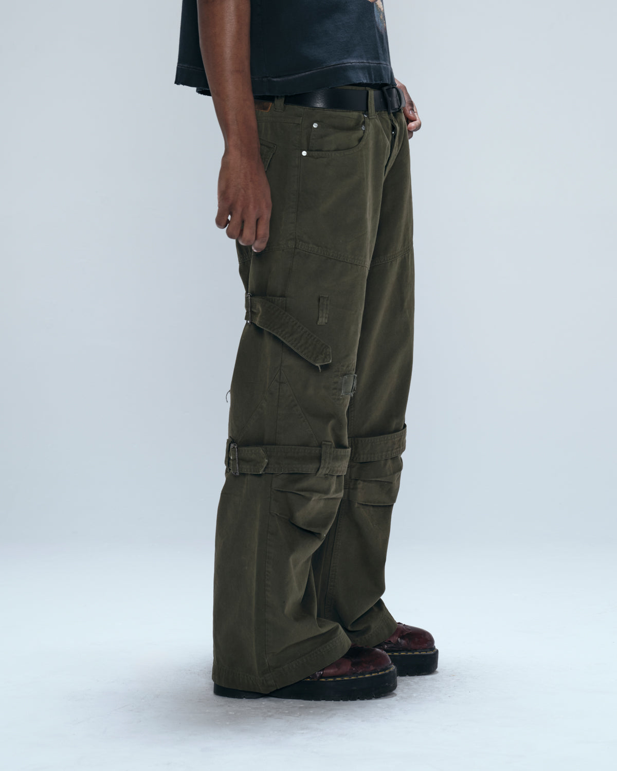 Olive 'Army' Strait Pants