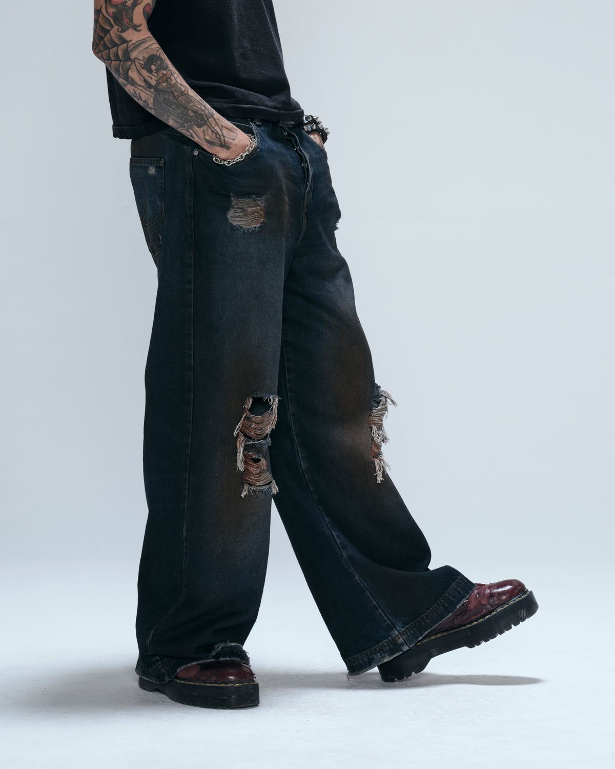Blue Wild Distressed Denim Pants
