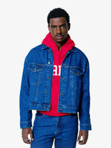 Acid Blue Boxy Denim Jacket