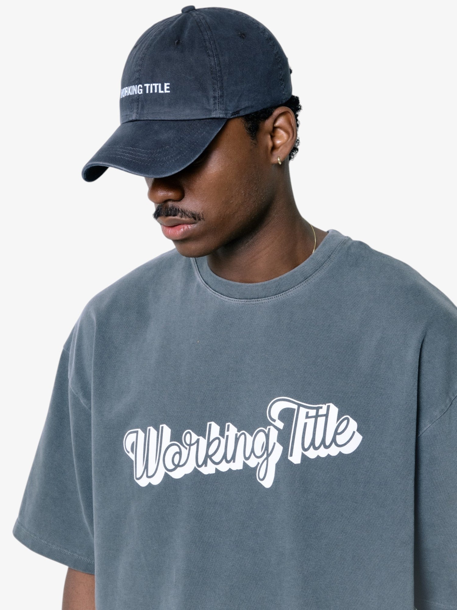 Stone Black 'Vintage Logo' Tee