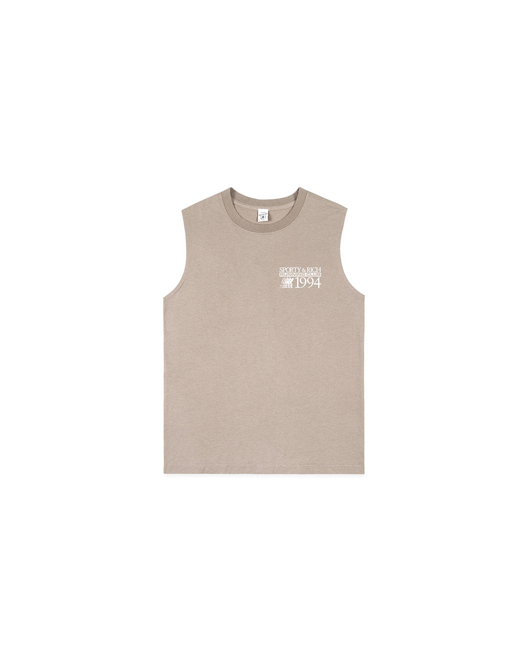 Elephant/White 'Finish Line' Muscle Tee