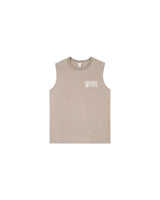 Elephant/White 'Finish Line' Muscle Tee