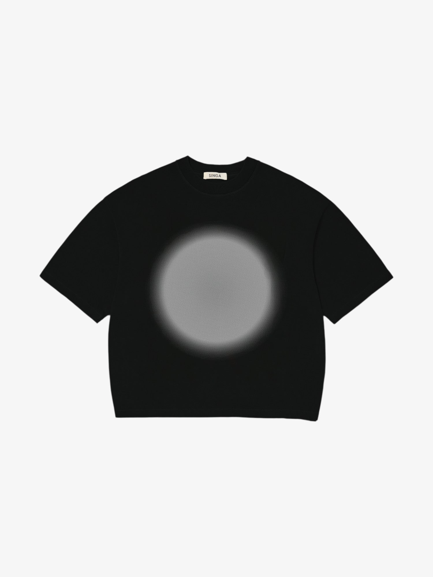 Black 'Peace' Oversized Boxy Tee