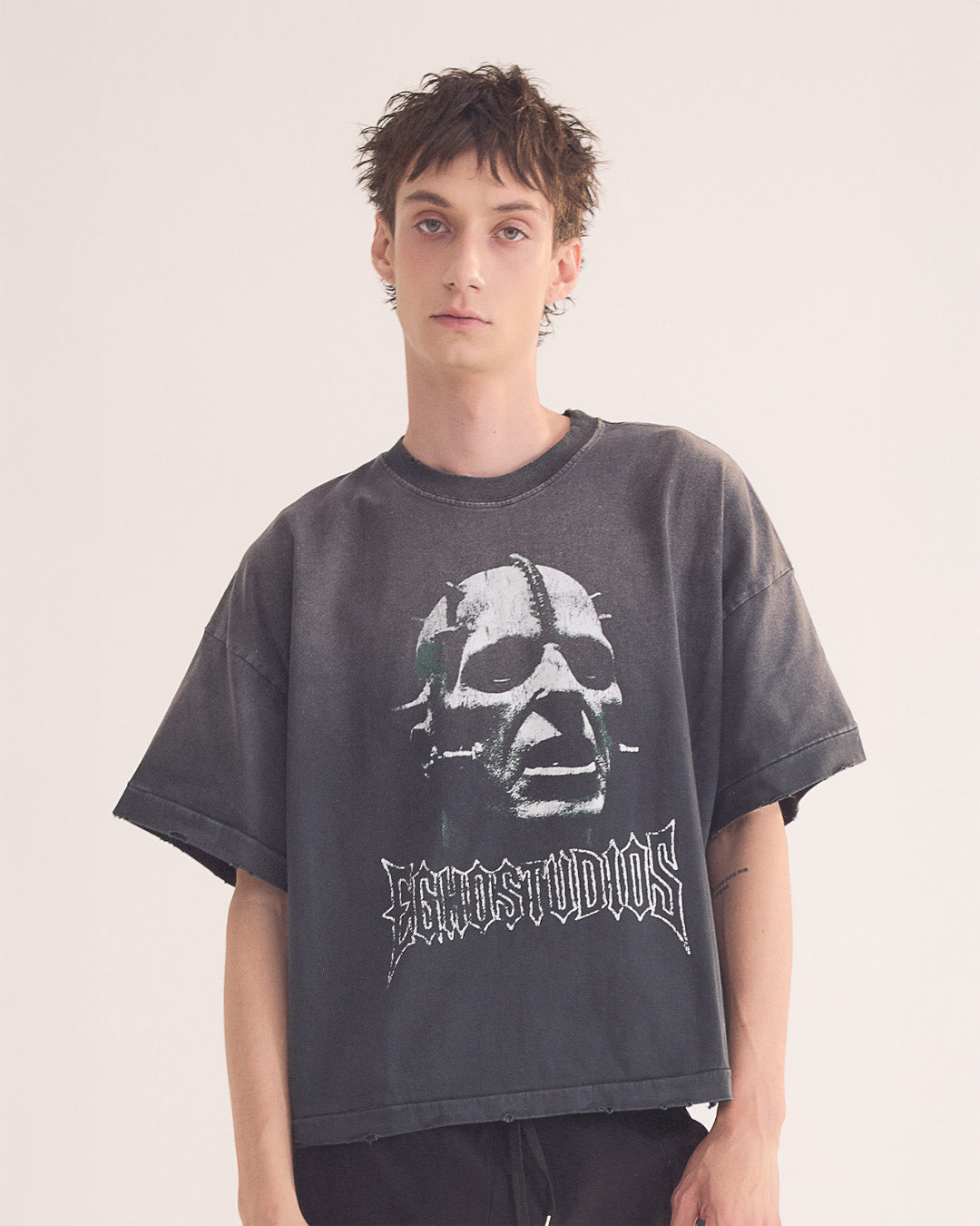Faded Black 'Torment' Overboxy Tee