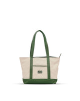Geen/White Canvas Tote 'Sunny Heavy Weight' Bag