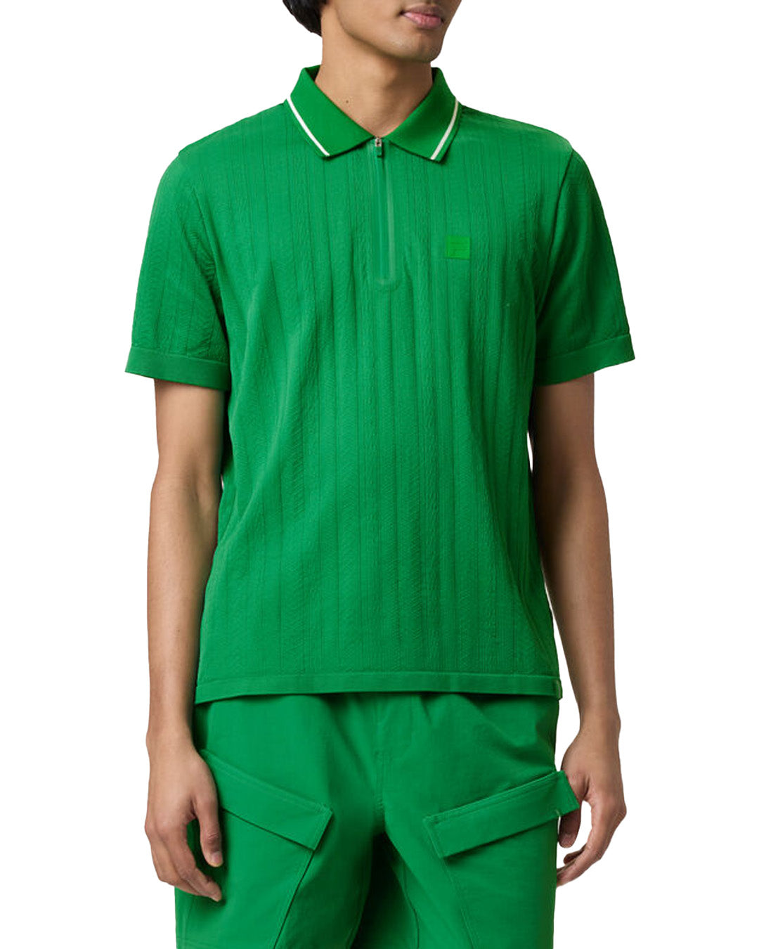 Green Chalenger Cable Zip Polo