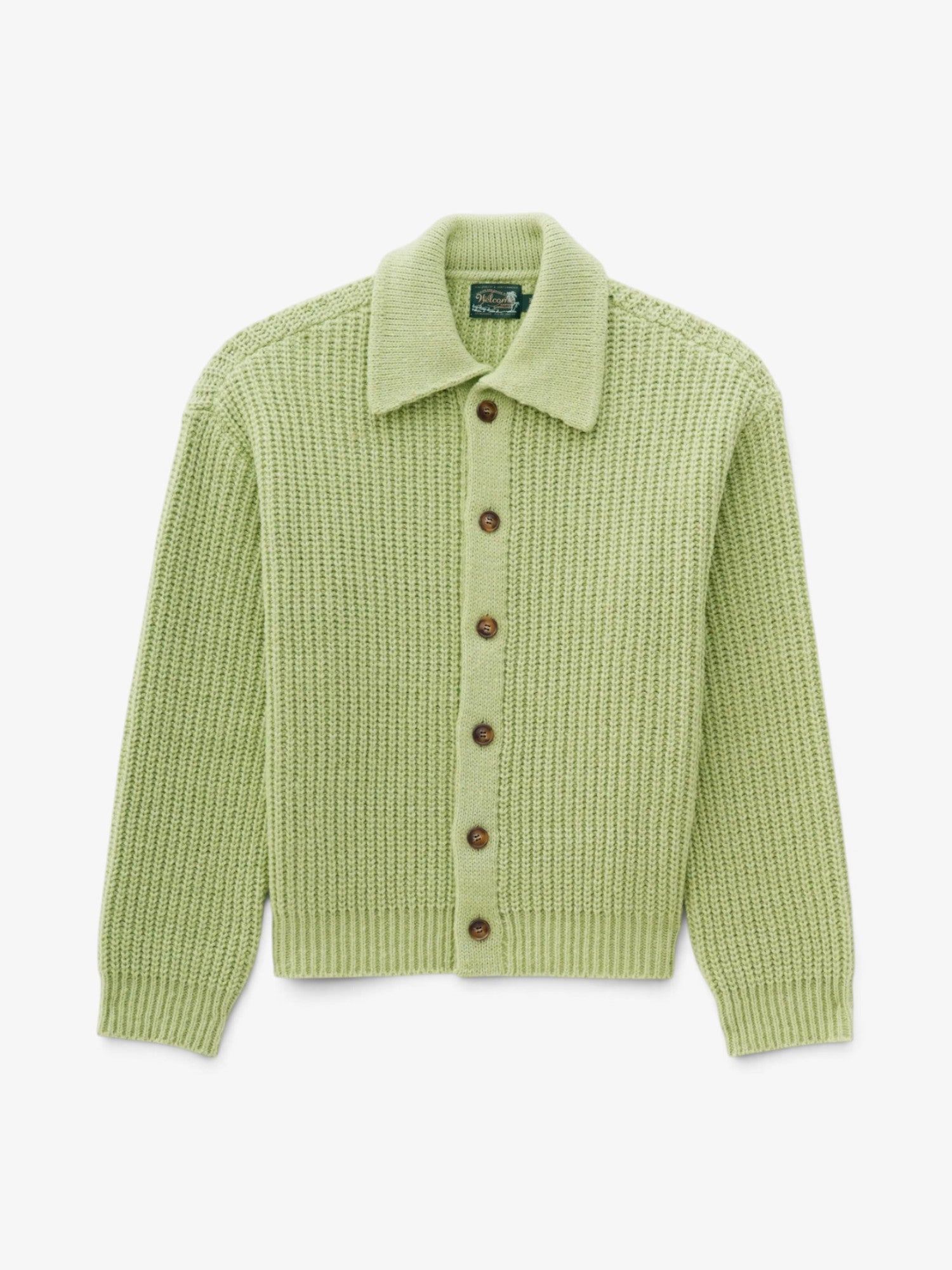 Green Pom Knit Cardigan