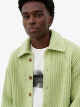 Green Pom Knit Cardigan