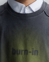 Green Washed 'Burni-in' Raglan Oversized Tee