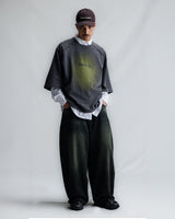 Green Washed 'Burni-in' Raglan Oversized Tee