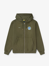 Green 'Bertone' Ziper Hoodie