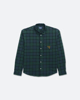 Green & Blue Plaid Flannel Shirt