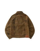 Beige/Green 'Curved' Cut Jacket