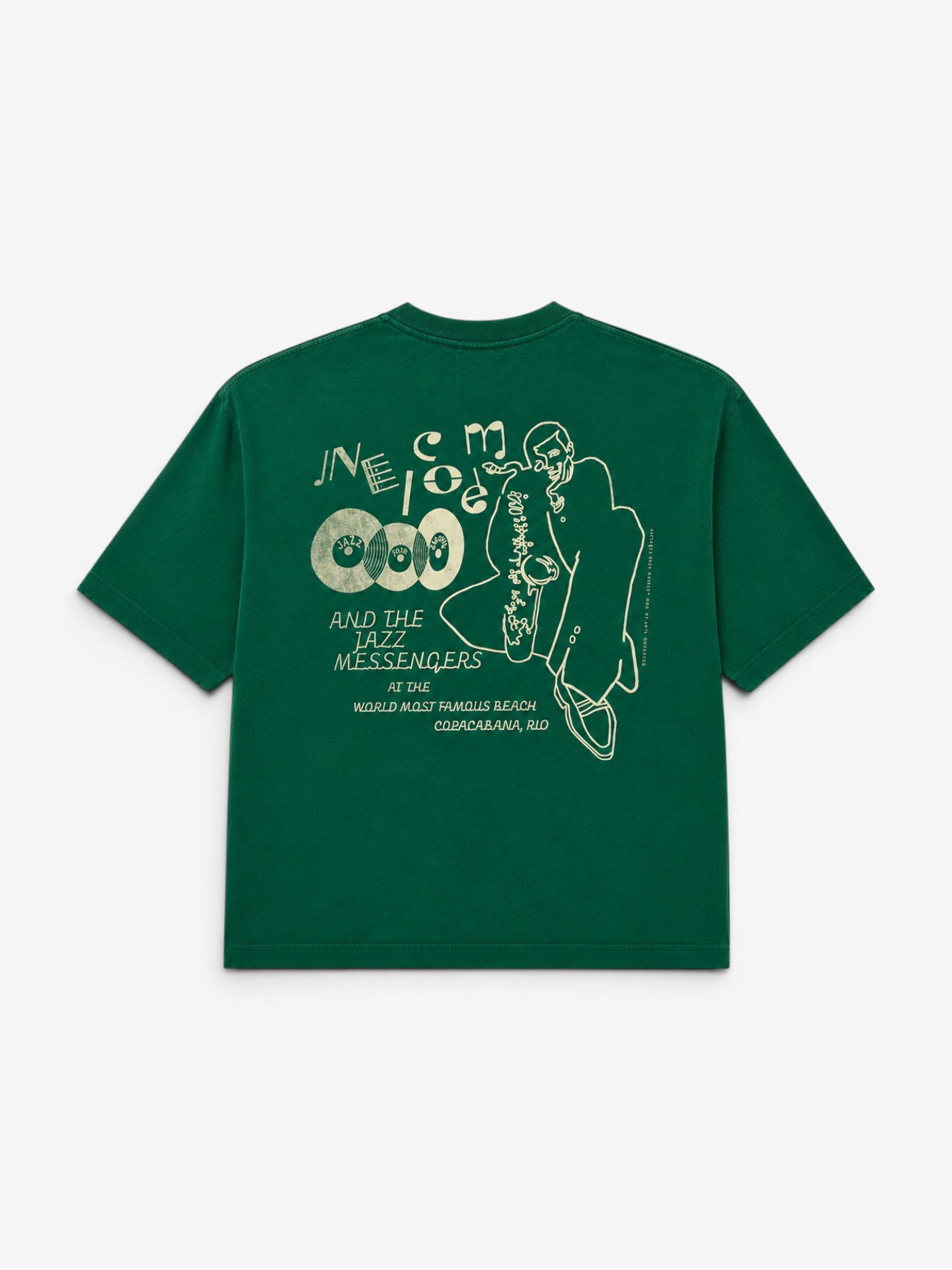 Green 'Fit Jazz Messenger' Boxy Tee
