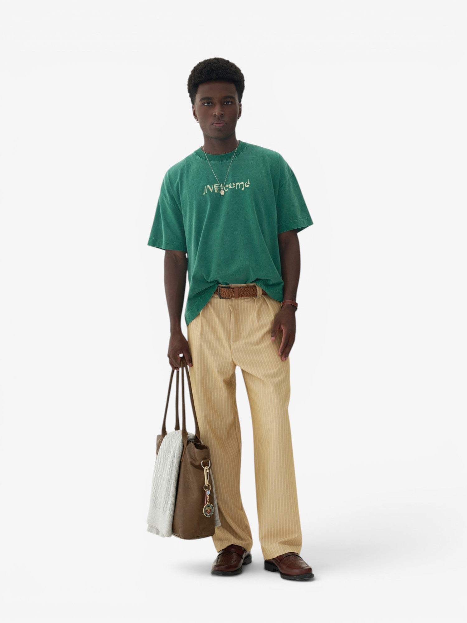 Green 'Fit Jazz Messenger' Boxy Tee