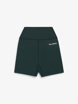 Green 'Serif Logo' Biker Shorts
