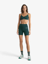 Green 'Serif Logo' Biker Shorts