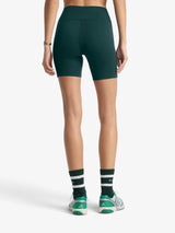 Green 'Serif Logo' Biker Shorts