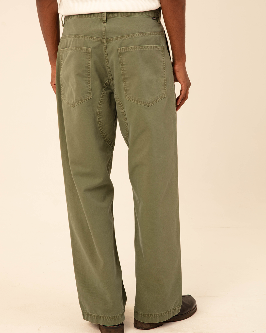 Green Washed Twill Pants