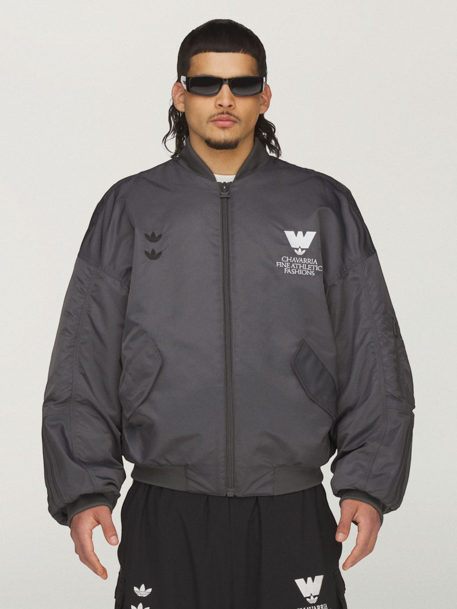 Grey Bomber Jacket X WILLY CHAVARRIA