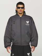 Grey Bomber Jacket X WILLY CHAVARRIA