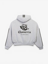 Grey Full Zip Logo Hoodie X WILLY CHAVARRIA