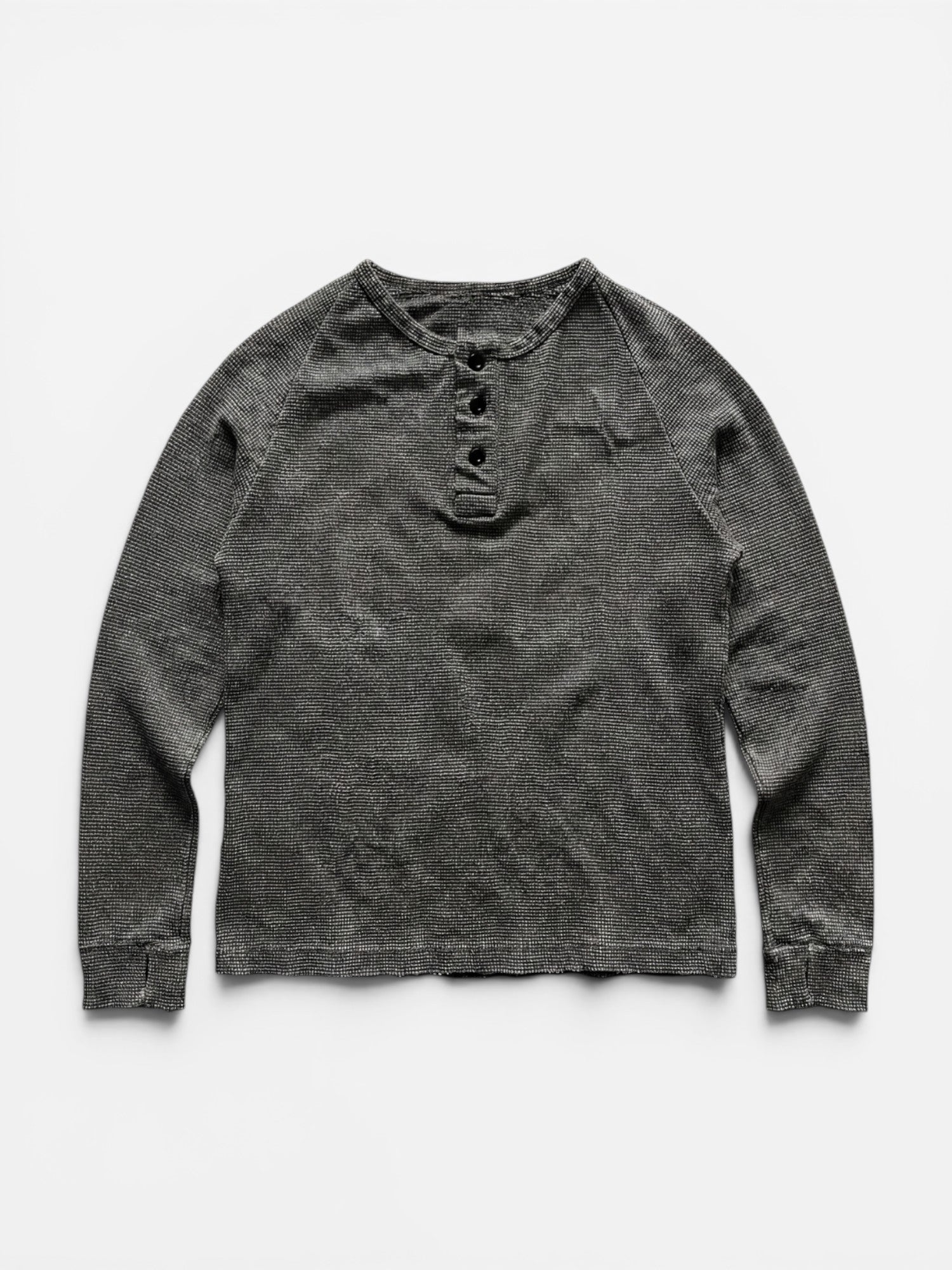 Grey Henley Longsleeve Tee