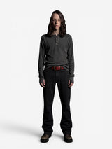 Grey Henley Longsleeve Tee