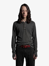 Grey Henley Longsleeve Tee