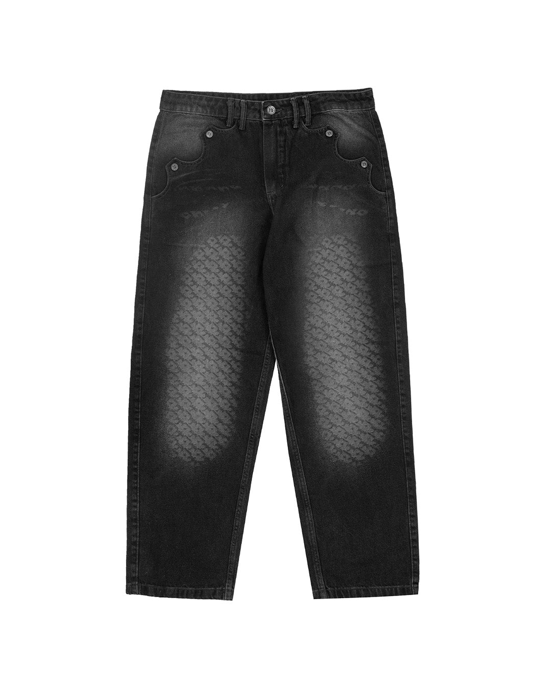 Grey B Pattern Jeans