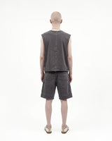 Grey 'Carpenter' Denim Shorts