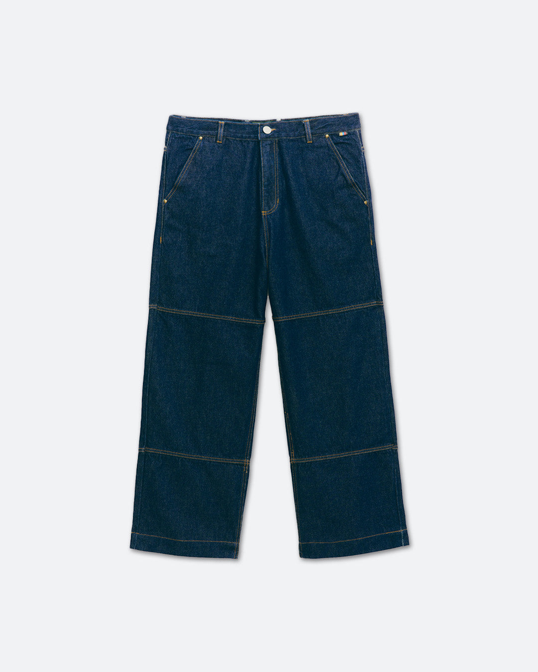 Indigo Patchwork Denim Pants