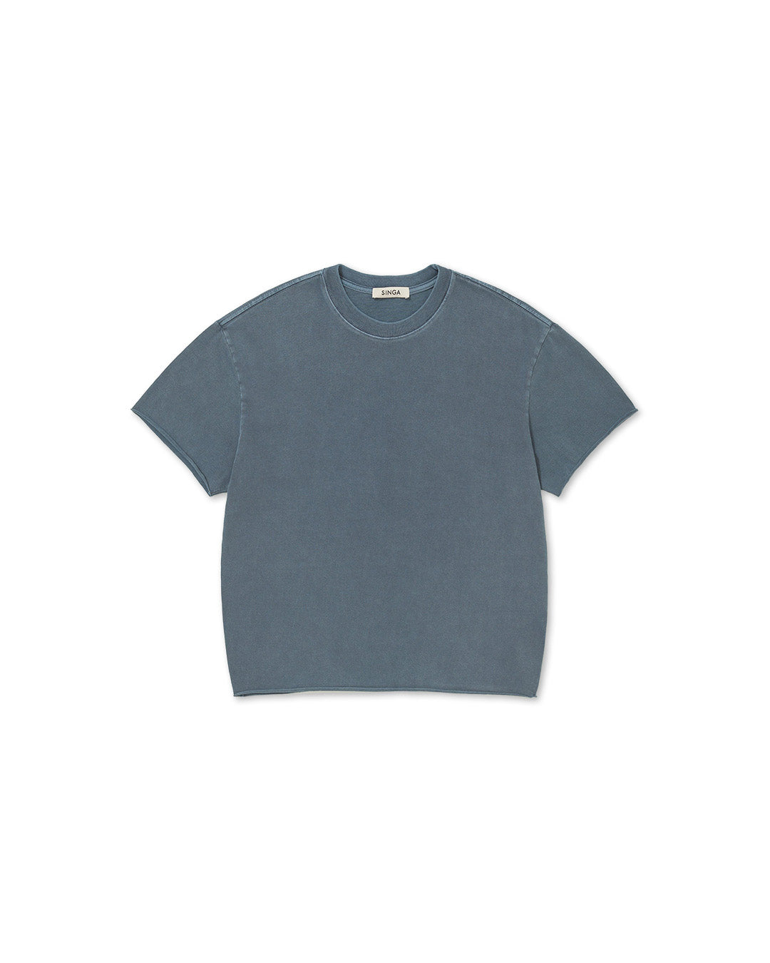 Indigo Washed 'Chakra' Regular Boxy Tee