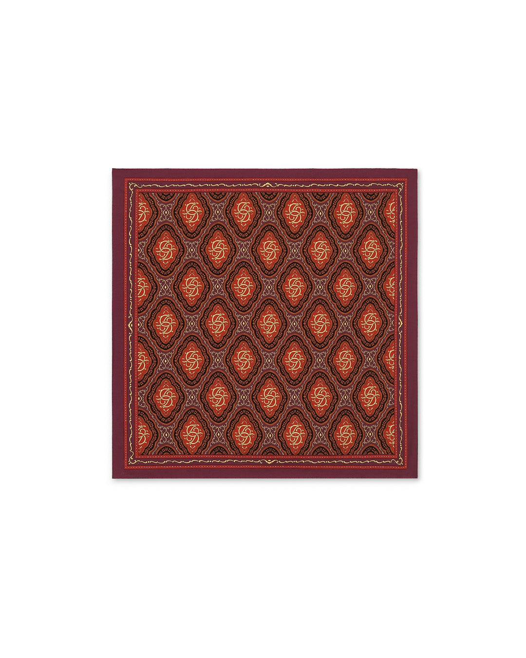 Burgundy Le Foulard Soie Medaillon