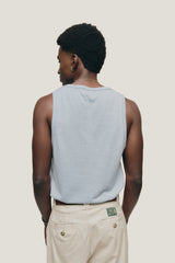 Blue Knitted Tank Top