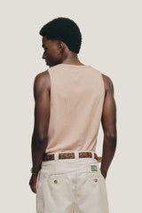 Brown Knitted Tank Top