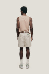 Oat Tailored Double 'Pleat' Shorts